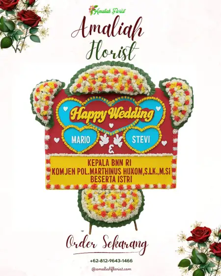 Papan Bunga Pernikahan Tlogowaru
